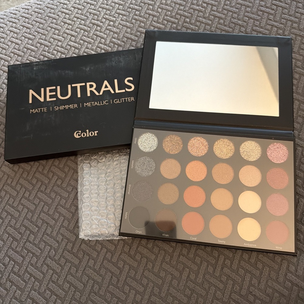 Color Neutrals Eyeshadow Palette Pressed Powder Matte‎ Shimmer Metallic Glitter
